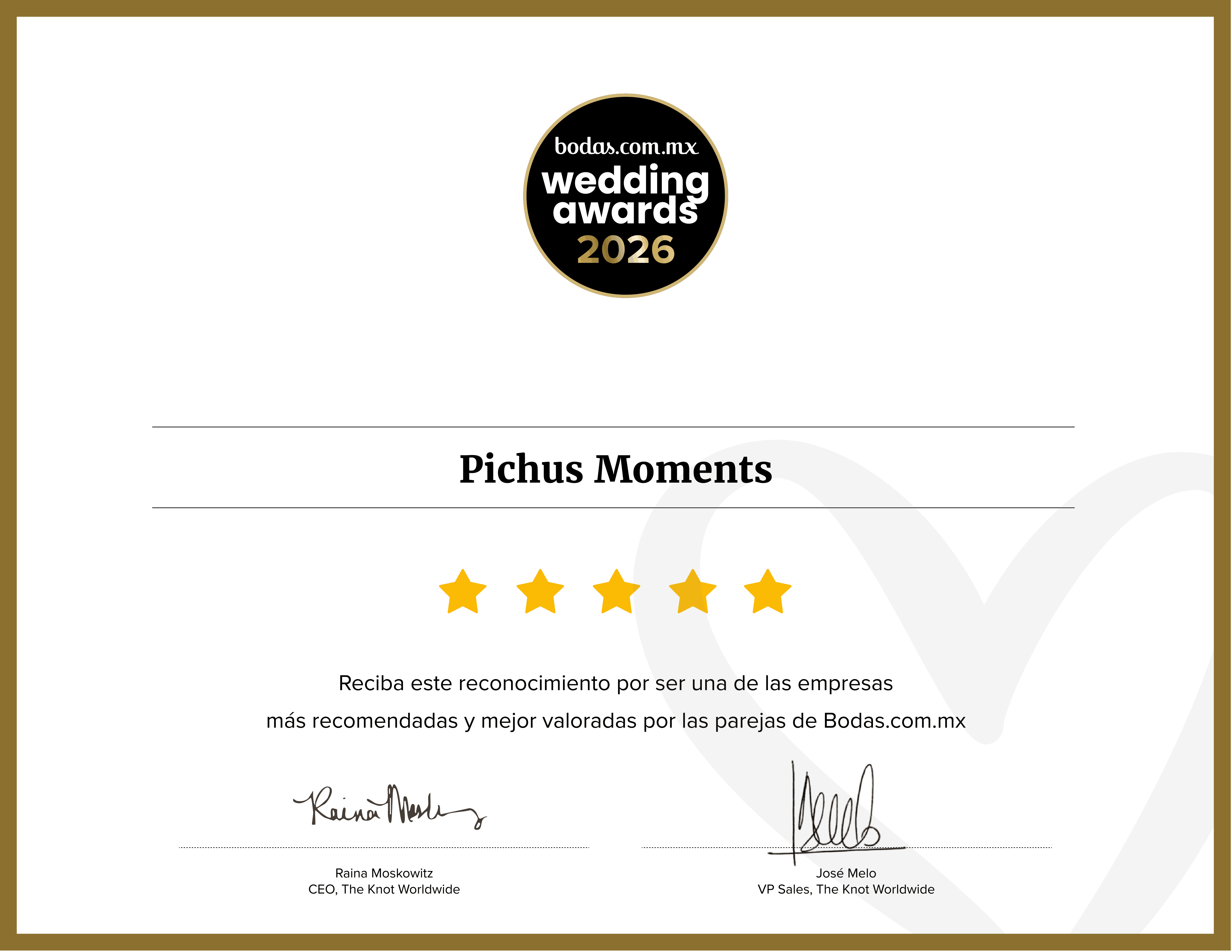 wedding awards 2026 doc pichus Moments